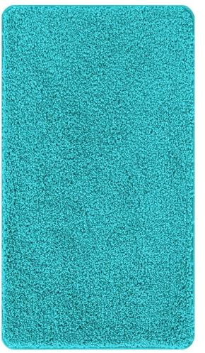 vidaXL rutschfeste Badmatte Türkis 70 x 120 cm PP, rutschfeste Badematte, moderner Badezimmerteppich, maschinenwaschbar, strukturiert, langlebig, gemütliches Wohnaccessoire