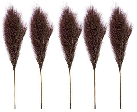 Erba artificiale della pampa artificiale, 70 cm, bouquet decorativo per la casa, marrone