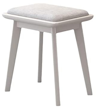 Fußhocker Mit Stauraum Aus Kunstleder – Leichte Bank Mit Beinen Aus Massivholz for Wohnzimmer, Schlafzimmer, Schminktisch (16,5 X 12,5 X 15,7 Zoll)(A)