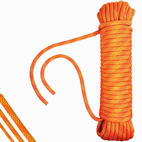 Treadstar Rope Mehrzweckseil OrangePolypropylenseil、Ankertauwerk、Nylonschnur Schnur 、Flechtleine Textilseil Orange (Orange, 8mm-10m)