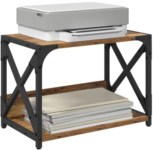 vidaXL Druckerständer Altholz 44 x 26 x 31,5 cm Holzwerkstoff
