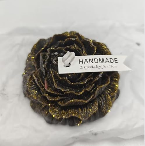 dellyy Kerze mit Niedriger Temperatur, 80g Blumenkerzen, Massage Kerze, Romantische Kerzen, Duftkerzen mit Rosenduft Geeignet für Paare Dating und Innendekoration (Schwarz)