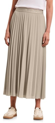 Street One Midi-Rock aus Mesh in Plisséestruktur Timeless beige 40