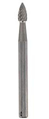 Dremel 9911 - Fresa de carburo de tungsteno con punta de cono de pino3.2 mm, accesorio punta cuadrada para herramienta rotativa para grabar, tallar en metal, carbono, aluminio