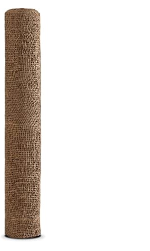 NOOR Natürliche Jute Böschungsmatte – Erosionsschutzmatte für Gartenarbeit – biologisch-abbaubar – chemikalienfrei – Maschenweite ca. 3x3cm – Rolle 1,22m x 50m – Böschungsnetz 500 g/m²