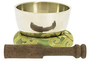 Tierra Zen Cuenco Tibetano, Dorado, 8 cm