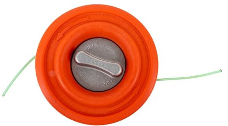 Ama Testina decespugliatore semiautomatica arancio: Testina per decespugliatore con portata di filo 15m, Diametro 2,4, Peso 340g