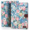 deenor iPad Mini3 Housse,iPad Mini2 Coque,iPad Mini Etui, Retro Flowers Design PU Cuir Coque Stand Flip Etui Housse de Protection pour Apple iPad Mini 1/2/3 Generation.(Blue Flowers)