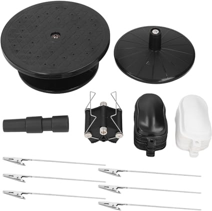 Malständer eingestelltes Handbuch rotierender Turntable Spray Paint Ständer Modell Ständer Einstellbares Malerei Plattentable für Car Tanks Flugzeuge ABS 19cm Durchmesser 30 Auto