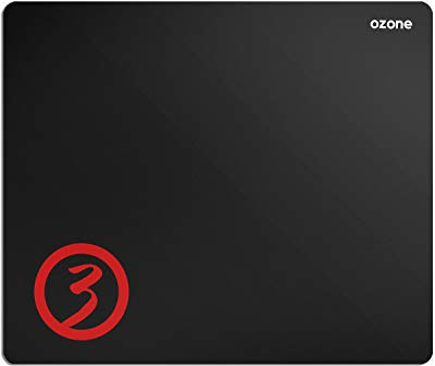 Alfombrilla Gaming Ozone Ground Level L - Diseño Gamer - Tamaño Grande - Ergonomica, Superficie Tela Suave, Base de Goma, Antideslizante, Negro