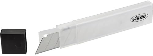 VIGOR Abbrechklingen, 18 mm, V4274, 10-teilig, Für Universalmesser V4275 | 71 g, 10-teilig, Für Universalmesser V4275, Höhe Klingen: 18 mm, Inhalt: 10 Stück