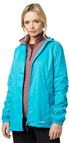 Peter Storm Women's Packable Waterproof Jacket with 2 Zipped Hand Pockets and Adjustable Hood, Pac A Mac, Rain Coat, Cagoule (UK, Numeric, 10, Regular, Regular, Blue)