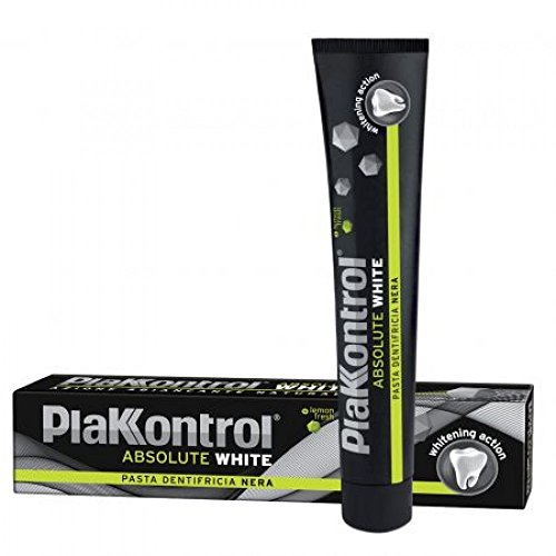 Plakkontrol Assoluto Weiß Zahnpasta Schwarz - 75 ml