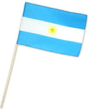 Fahne Flagge Argentinien 30 x 45 cm mit Stab