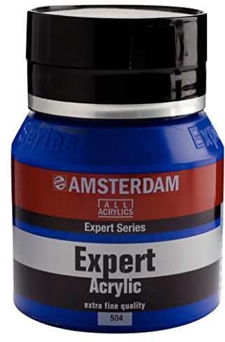Amsterdam Expert Series Acrylic Jar 400 ml - Ultramarine 504 - High Lightfastness - Professional Heavy Body Paint