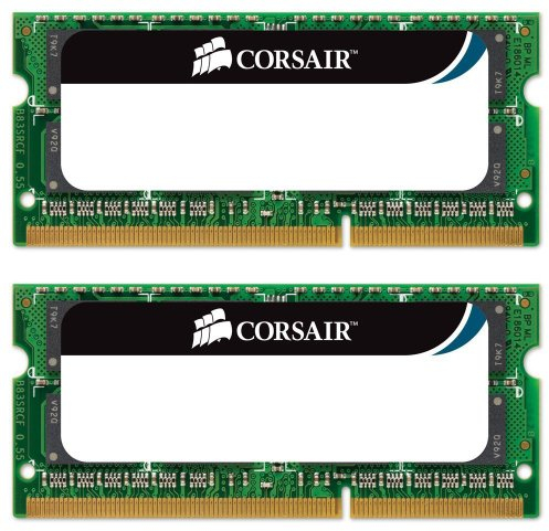 Corsair Value Select SODIMM 16GB (2x8GB) DDR3 1333MHz C9 Memoria per Laptop/Notebook , Nero