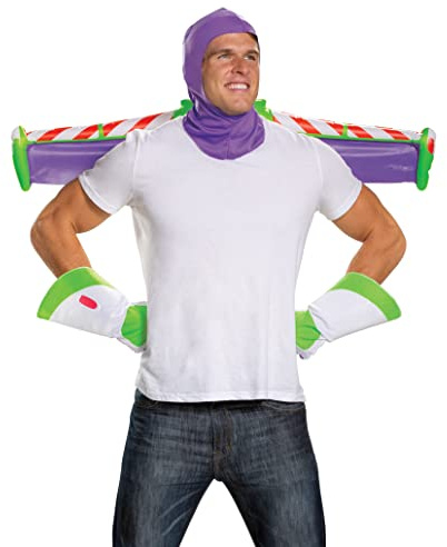 Disney mens Disguise Disney Pixar Toy Story and Beyond Buzz Lightyear Adult Kit costume accessory sets, White/Purple/Green/Red, One Size US
