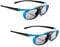 2X Hi-SHOCK DLP Pro Blue Heaven | DLP Link 3D Brille für 3D DLP Beamer von Acer, BenQ, Largo, Optoma, Viewsonic, LG [Shutterbrille | 96-144 Hz | wiederaufladbar | 32g | DLP Link | Blau]