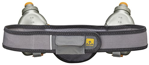 Nathan 4611 Speed 2 Waistpack Gürteltasche – 2 Gel Fläschchen grau/gelb, Herren, Nathan Grey