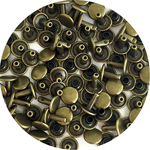Springfield Leather Company's Antique Brass Medium Double Cap Rivets 100pk by Springfield Leather Company