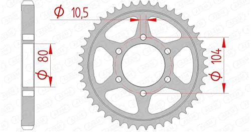 Stahl-Kettenrad AFAM 530-46Z (Silber)