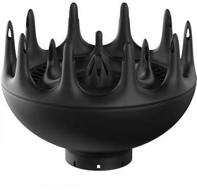 Xtava Black Orchid Hair Diffuser - for Blow Dryers with 1.8 inch Diameter Nozzle