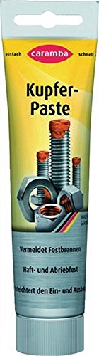 Caramba Premium Protect Kupfer Paste (100 g) schützt belastete Bauteile aus Metall vor Festbrennen, Verschleiß, Verrosten u. v. m. auch als Dichtungs-, Kontakt und Wärmeleitpaste anwendbar