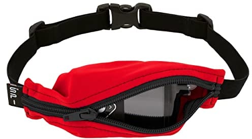 Spibelt Kinder-Gürtel: Anti-Rutsch-Gürtel mit Loch für Insulinpumpen, medizinische Geräte oder Kopfhörer, für aktive Kinder, unisex, 7BB-K003-001-PTH, Red with Black Zipper