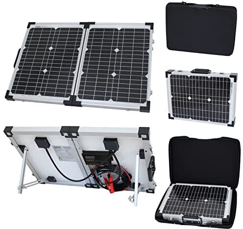 40W 12V Photonic Universe Portable Folding Solar Charging kit with Protective case and 5m Cable for a Motorhome, Caravan, Campervan, Camping, car, Van, Boat, Yacht or Any Other 12V System