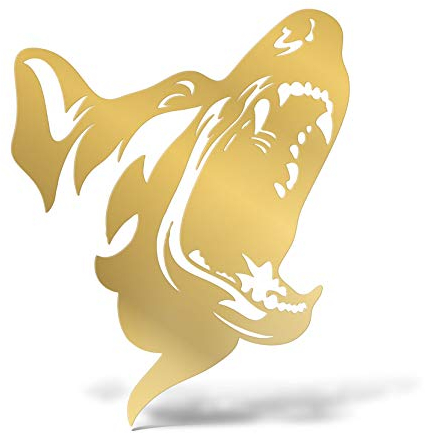 Erreinge Schäferhund-Aufkleber Gold-Schriftzug in PVC-Wandwand-Aufkleber für Helm Auto Moto Camper Laptop - 35 Cm