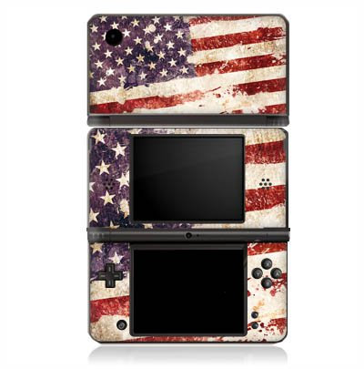 DeinDesign Skin kompatibel mit Nintendo DSi XL Folie Sticker USA Flagge Amerika