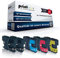 5X Print-Klex Tintenpatronen kompatibel für Brother MFC 290 Series 295 CN 297 C LC-980 LC980 LC980BK LC980C LC980M LC980Y XXL 2X Schwarz 1x Blau 1x Rot 1x Gelb Color Line Serie