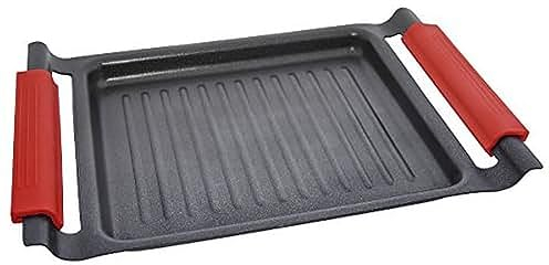 Jata Hogar Bandeja Grill, Aluminio Forjado, Negro, 28 cm