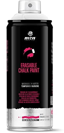 MONTANA Colors MTN PRO Chalk (Pintura Borrable Base Agua) Blanco - Spray 400 ml