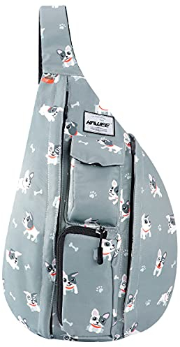 HAWEE Reise Brusttasche Sling Umhangetasche Rucksack Crossbody Schultertasche Daypack Casual für Männer Frauen Teenager Arbeit Reise Studie Outdoor Klettern Wandern Laufen