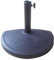 Charles Bentley Outdoor Garden Concrete Parasol Half Base for Half Canopy Umbrella, Weight Stand Holder With Adjustable Pole For Flat Surfaces, Made Of Polyresin In Dark Grey (50x30cm)