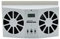 MASO Ventilador de escape de coche con energía solar, ventilador de radiador de coche, ahorro de energía, purificadores de aire de 2 W, ABS (blanco)