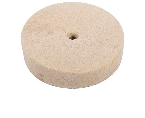 ruota in feltro di lana-mola da banco con spazzola pulitrice-Duokon Disco lucidante,100% nuovo di zecca per lucidatura 1pz 100x25mm Disco lucidante per lucidatura lucidatura beige 4Disco tondo Dis