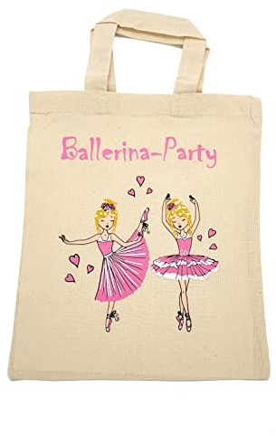 clothinx Nachhaltige Ballerina, Ballett & Tanz Mitgebsel Taschen Beutel im 5er Set mit Geburtstag Motto