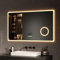 EMKE Badspiegel mit Beleuchtung 100x60cm Badezimmerspiegel mit Bluetooth, Beschlagfrei, 3 Lichtfarbe Dimmbar, LED Badspiegel 3-facher Vergrößerung