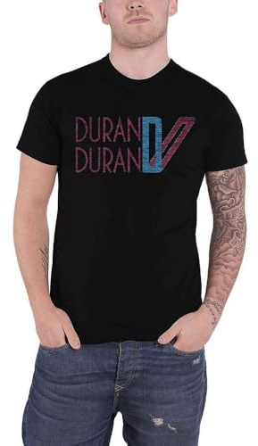 Duran Duran T Shirt Double D Retro Logo Nue offiziell Herren Schwarz M