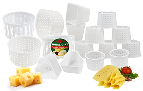 16-teiliges Weichkäse-Herstellungsset für Anfänger – kleine Käseformen – Frischkäse-Formen für die Käseherstellung – Form für hausgemachtes Queso-Fresko – Paneer-Maker-Form