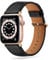 Tasikar Bracelet Compatible pour Bracelet Apple Watch 38mm 40mm 41mm, Cuir véritable Bande de Remplacement Compatible avec iWatch SE Série 9 8 7 6 5 4 3 2 1 (Noir + Adaptateur Rose Or)