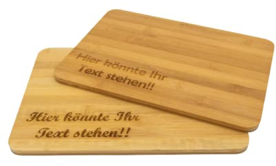 Vesperbrettchen ~ Frühstücksbrettchen ~ Brotzeitbrettchen aus hochwertigen Bambus mit Gravur (Individuelle Gravur)
