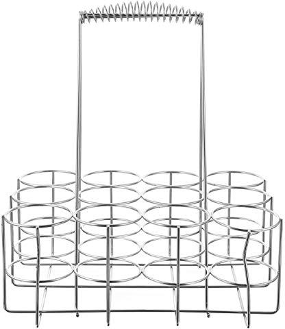 Metall Flaschenkorb Flaschenträger Bierträger Flaschenhalter Flaschen Tragekorb Getränkekorb Bierflaschen Träger Weinregal für 12 Flaschen Dosen Wein Bier Rack Grill Restaurant Bar