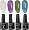 Croitout Jelly Gel Nail Polish Set - Sheer Nude Gel Polish, Crystal Translucent, UV LED Soak Off, DIY Manicure, Nail Salon Varnish 023