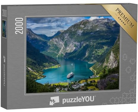 puzzleYOU: Puzzle 2000 Teile „Beeindruckender Geirangerfjord, Norwegen“ – aus der Puzzle-Kollektion Fjorde, Skandinavien
