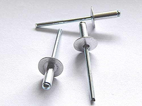 Blindnieten Popnieten Alu/Stahl 4,0x10x12 mm Nieten Großkopf K12 (100)