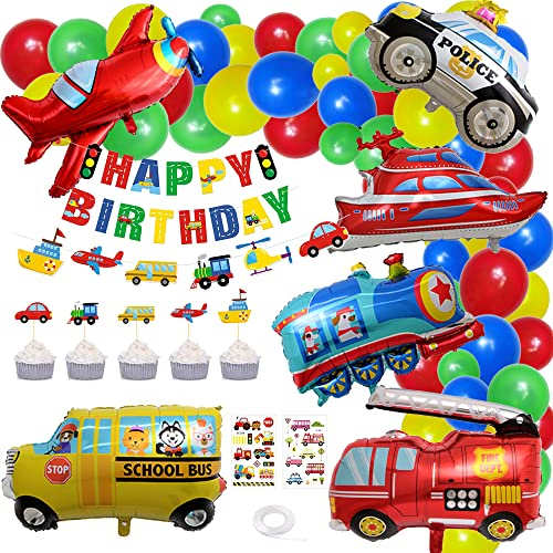 Geburtstagsdeko Jungen, Flugzeug Luftballons, Auto Geburtstag Deko, Happy Birthday Luftballons, Tagsdeko Junge, Kindergeburtstag Deko