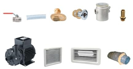 Zubehör-Set MACS Kühlschrank Rivacold Klimaanlage Boot - Nautica (Set für MACS 16000 BTU)